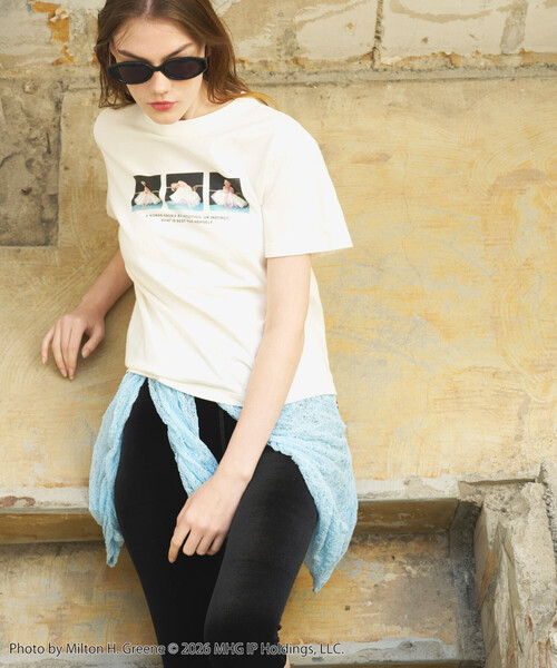 Firsthand(ファーストハンド)の「Firsthand/ファーストハンド マリリンモンロー ショートスリーブ 3フォト Tシャツ / プリントTシャツ(Tシャツ/カットソー・レディース・チャコールグレー/ホワイト・FREE)」の2枚目の写真