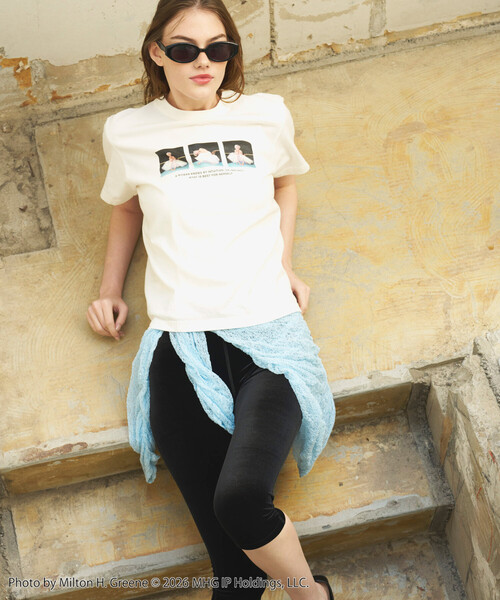 Firsthand(ファーストハンド)の「Firsthand/ファーストハンド マリリンモンロー ショートスリーブ 3フォト Tシャツ / プリントTシャツ(Tシャツ/カットソー・レディース・チャコールグレー/ホワイト・FREE)」の3枚目の写真
