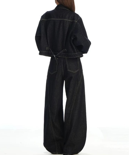 Aelina(エリナ)の「リラックスデニムセットアップ(セットアップ・レディース・インディゴブルー・S/M/L/XL)」の6枚目の写真