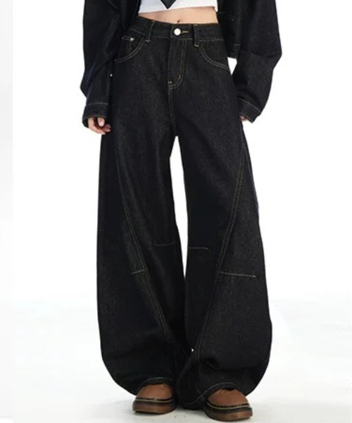 Aelina(エリナ)の「リラックスデニムセットアップ(セットアップ・レディース・インディゴブルー・S/M/L/XL)」の5枚目の写真