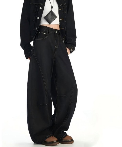 Aelina(エリナ)の「リラックスデニムセットアップ(セットアップ・レディース・インディゴブルー・S/M/L/XL)」の9枚目の写真