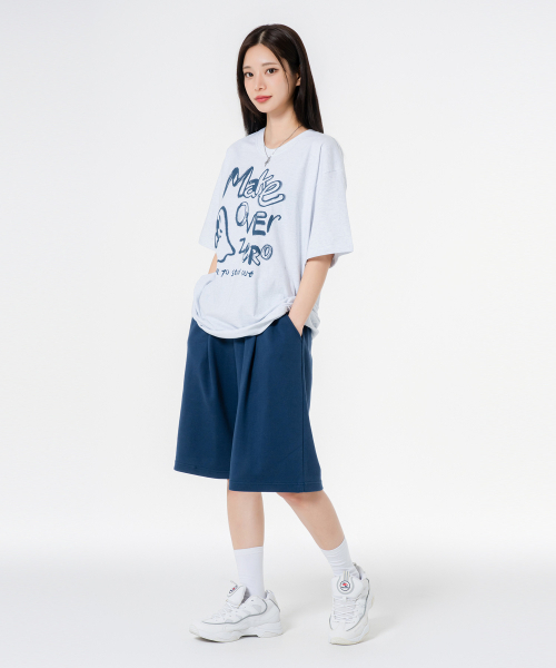 MOZMOZ（モズモズ）の「ゴーストドローイングオーバーサイズ半袖Tシャツバックメランジ（Tシャツ/カットソー・レディース・その他・1/2/3）」の2枚目の写真