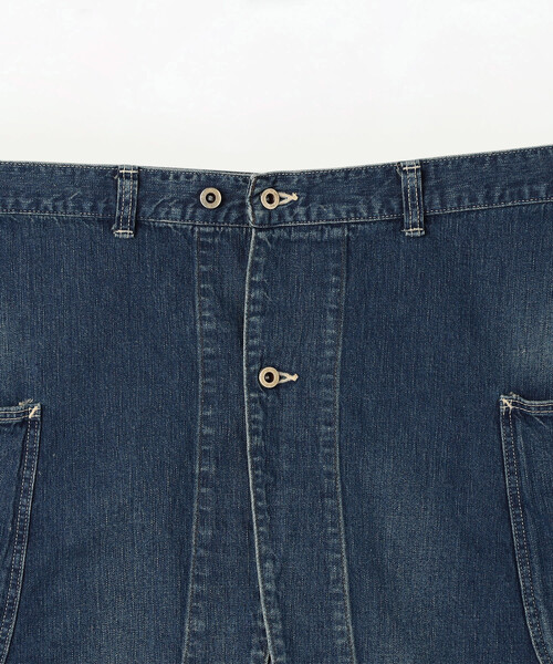 FREAK'S STORE（フリークスストア）の「Orslow/オアスロウ DENIM OVERLAP SKIRT/デニム オーバーラップ スカート（スカート・レディース・ネイビー・2/1）」の3枚目の写真