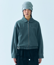 TUOMIO（トゥオミオ）の「ROUND COLLAR WASHED BOMBER [CHARCOAL]（MA-1）」