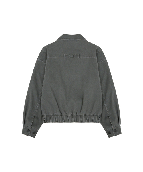 TUOMIO（トゥオミオ）の「ROUND COLLAR WASHED BOMBER [CHARCOAL]（ブルゾン・レディース・その他・1/2）」の3枚目の写真
