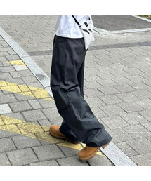 男女共用ワイドフィットストリングパラシュートパンツ - 2カラー