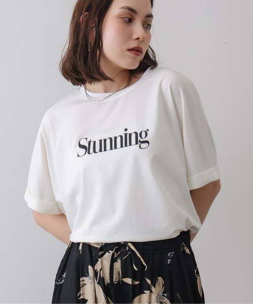 Bou Jeloud(ブージュルード)の「クリアクールロゴTシャツ(Tシャツ/カットソー・レディース・チャコールグレー/オフホワイト/オレンジ・FREE)」の6枚目の写真