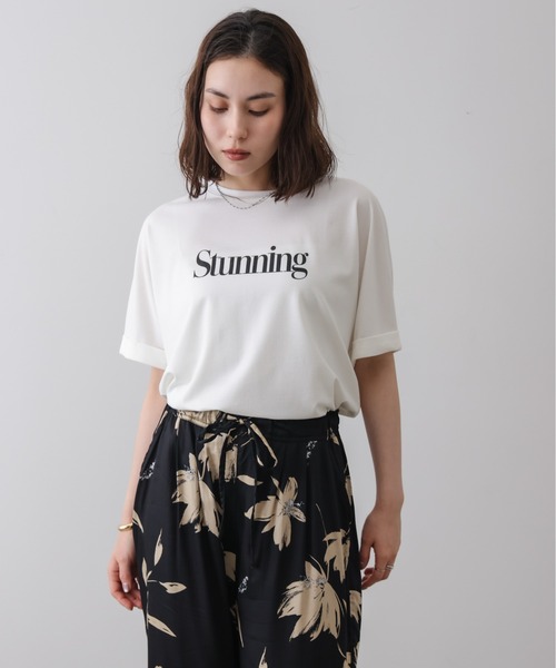 Bou Jeloud(ブージュルード)の「クリアクールロゴTシャツ(Tシャツ/カットソー・レディース・チャコールグレー/オフホワイト/オレンジ・FREE)」の7枚目の写真