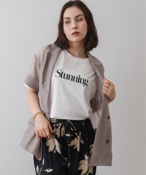 Bou Jeloud(ブージュルード)の「クリアクールロゴTシャツ(Tシャツ/カットソー・レディース・チャコールグレー/オフホワイト/オレンジ・FREE)」の9枚目の写真
