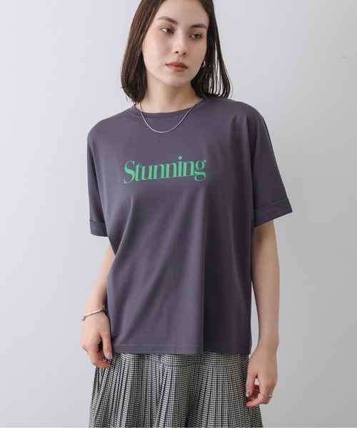 Bou Jeloud(ブージュルード)の「クリアクールロゴTシャツ(Tシャツ/カットソー・レディース・チャコールグレー/オフホワイト/オレンジ・FREE)」の12枚目の写真