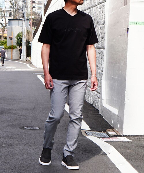 NICOLE selection（ニコルセレクション）の「シルケットロゴプリントＴ（Tシャツ/カットソー・メンズ・ホワイト/ブラック/ラベンダー/ネイビー・M/L/XL）」の20枚目の写真