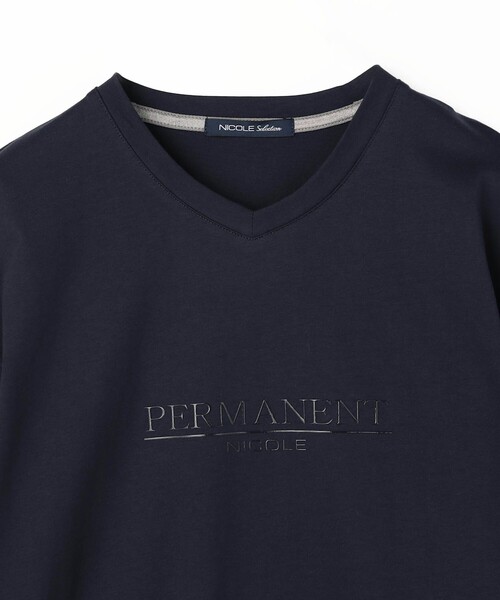 NICOLE selection（ニコルセレクション）の「シルケットロゴプリントＴ（Tシャツ/カットソー・メンズ・ホワイト/ブラック/ラベンダー/ネイビー・M/L/XL）」の11枚目の写真