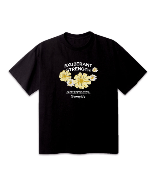 BEMIGHTY(ビーマイティー)の「フラワードローイングオーバーサイズ半袖Tシャツ(Tシャツ/カットソー・メンズ・ホワイト/ネイビー/ブラック/グレー・LARGE/X-LARGE/XX-LARGE)」の5枚目の写真