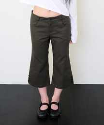 ITZAVIBE | SNAP POINT CAPRI PANTS - KHAKI(その他パンツ)