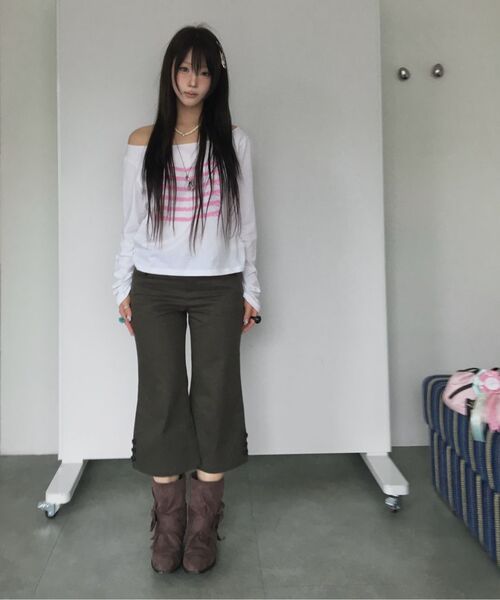 ITZAVIBE(イッザバイブ)の「SNAP POINT CAPRI PANTS - KHAKI(その他パンツ・レディース・その他・MEDIUM/LARGE)」の14枚目の写真
