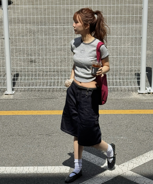 COVERNAT WOMAN(カバーナットウーマン)の「ウィメンズクロップアイレットTシャツメランジグレー(Tシャツ/カットソー・レディース・その他・WS/WM)」の10枚目の写真