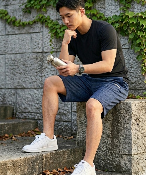 K-SWISS(ケースイス)の「【K-SWISS/ケースイス】杢天竺ハーフパンツ/ショートパンツ イージー ウエストゴム ストレッチ ルームウェア 春夏(その他パンツ・メンズ・ブラック/グレー/ネイビー・X-LARGE/LARGE/MEDIUM)」の13枚目の写真