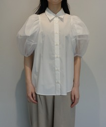 MIDWEST（ミッドウエスト）の「CLANE TULLE LAYERED SLEEVE SHIRTS（シャツ/ブラウス）」
