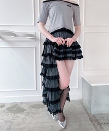 lilLilly（リルリリー）の「アシンメトリーフリルスカート（スカート）」