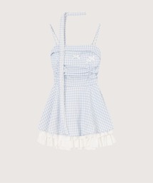 Flare Plaid Cami Dress