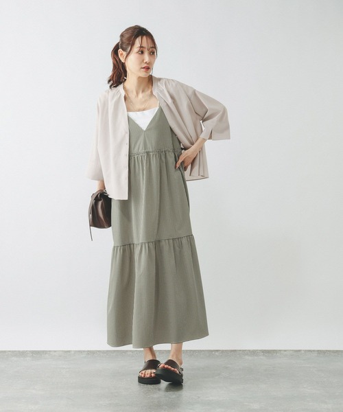 GLOBAL WORK（グローバルワーク）の「AiryBreezeカーデブラウス/636699（シャツ/ブラウス・レディース・サックスブルー/オフホワイト/チャコールグレー/ライトグレー・M/L）」の13枚目の写真