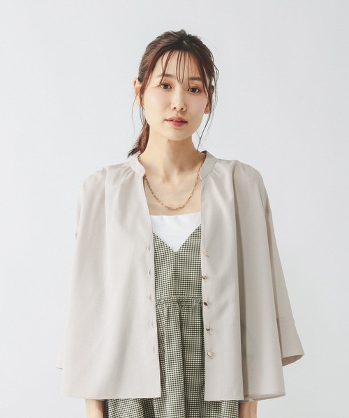 GLOBAL WORK（グローバルワーク）の「AiryBreezeカーデブラウス/636699（シャツ/ブラウス・レディース・サックスブルー/オフホワイト/チャコールグレー/ライトグレー・M/L）」の12枚目の写真