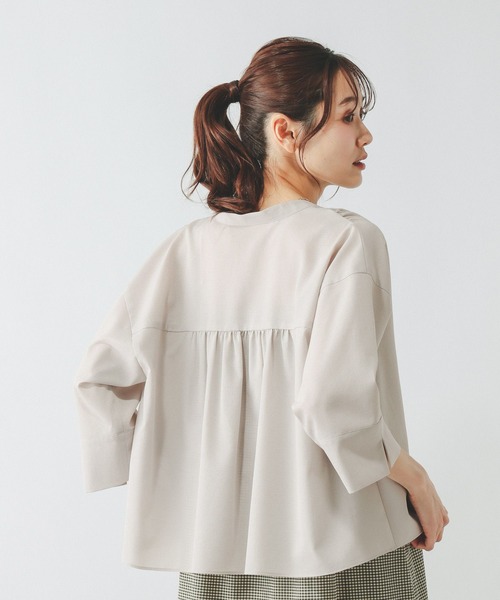 GLOBAL WORK（グローバルワーク）の「AiryBreezeカーデブラウス/636699（シャツ/ブラウス・レディース・サックスブルー/オフホワイト/チャコールグレー/ライトグレー・M/L）」の11枚目の写真