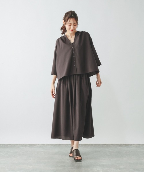 GLOBAL WORK（グローバルワーク）の「AiryBreezeカーデブラウス/636699（シャツ/ブラウス・レディース・サックスブルー/オフホワイト/チャコールグレー/ライトグレー・M/L）」の18枚目の写真