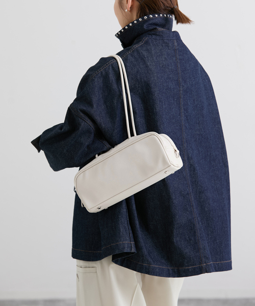 &MyuQ(アンドミューク)の「《追加4》&MyuQ/アンドミューク KAKU バッグ MCB096(ショルダーバッグ・レディース・アイボリー/キャメル・FREE)」の6枚目の写真