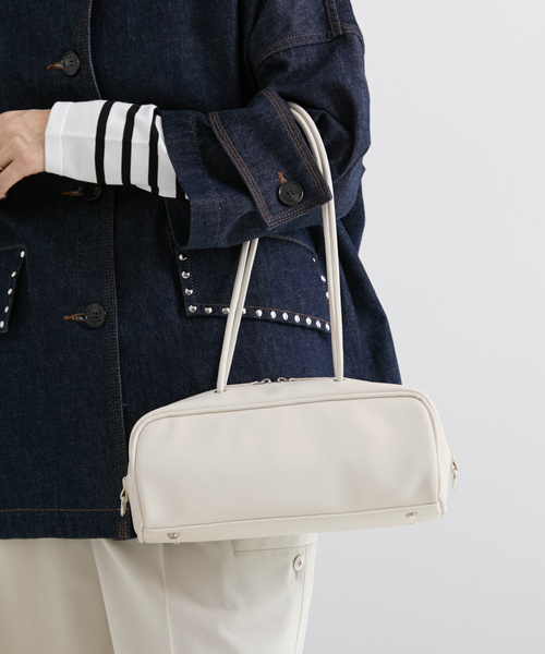 &MyuQ(アンドミューク)の「《追加4》&MyuQ/アンドミューク KAKU バッグ MCB096(ショルダーバッグ・レディース・アイボリー/キャメル・FREE)」の10枚目の写真