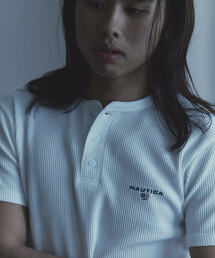 NAUTICA | NAUTICA/ノーティカ Essential タイトフィット S/S ヘンリーネック ワッフルTシャツ(Tシャツ/カットソー)