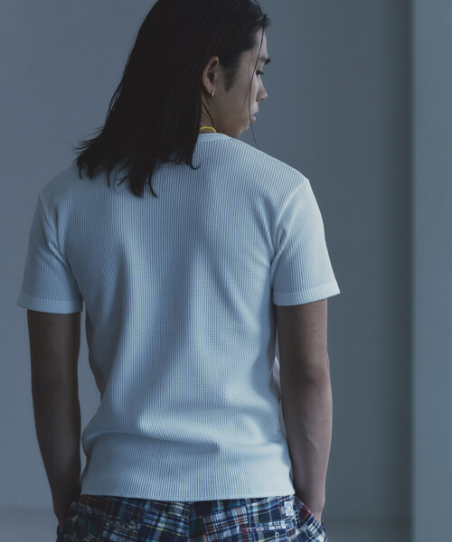 NAUTICA(ノーティカ)の「NAUTICA/ノーティカ Essential タイトフィット S/S ヘンリーネック ワッフルTシャツ(Tシャツ/カットソー・メンズ・ブラック/グレー/ホワイト/チャコールグレー・LARGE/SMALL/MEDIUM)」の5枚目の写真