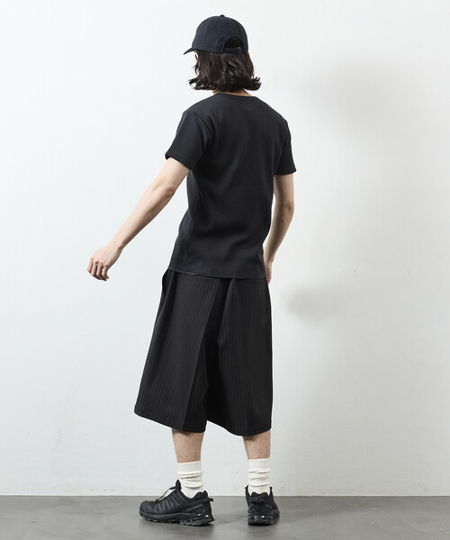 NAUTICA(ノーティカ)の「NAUTICA/ノーティカ Essential タイトフィット S/S ヘンリーネック ワッフルTシャツ(Tシャツ/カットソー・メンズ・ブラック/グレー/ホワイト/チャコールグレー・LARGE/SMALL/MEDIUM)」の9枚目の写真