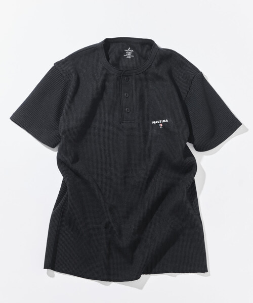 NAUTICA(ノーティカ)の「NAUTICA/ノーティカ Essential タイトフィット S/S ヘンリーネック ワッフルTシャツ(Tシャツ/カットソー・メンズ・ブラック/グレー/ホワイト/チャコールグレー・LARGE/SMALL/MEDIUM)」の19枚目の写真