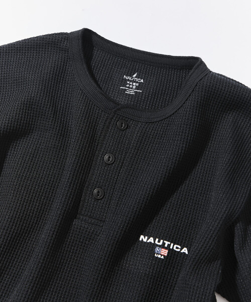 NAUTICA(ノーティカ)の「NAUTICA/ノーティカ Essential タイトフィット S/S ヘンリーネック ワッフルTシャツ(Tシャツ/カットソー・メンズ・ブラック/グレー/ホワイト/チャコールグレー・LARGE/SMALL/MEDIUM)」の20枚目の写真