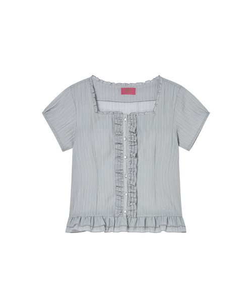 NYXX（エヌワイエックスエックス）の「SQUARE BLOUSE GREY（シャツ/ブラウス・レディース・その他・FREE）」の2枚目の写真
