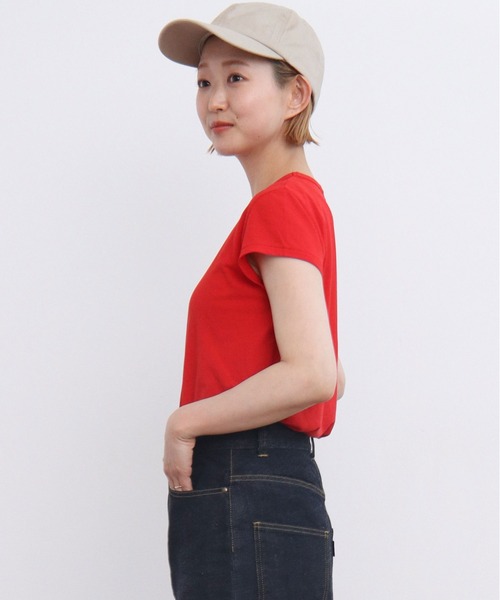 CHILD WOMAN（チャイルドウーマン）の「80/2天竺 フレンチスリーブプルオーバー（Tシャツ/カットソー・レディース・レッド/ブラック/ホワイト・FREE）」の18枚目の写真