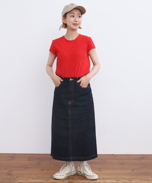 CHILD WOMAN（チャイルドウーマン）の「80/2天竺 フレンチスリーブプルオーバー（Tシャツ/カットソー・レディース・レッド/ブラック/ホワイト・FREE）」の16枚目の写真