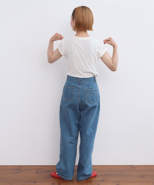 CHILD WOMAN（チャイルドウーマン）の「80/2天竺 フレンチスリーブプルオーバー（Tシャツ/カットソー・レディース・レッド/ブラック/ホワイト・FREE）」の12枚目の写真