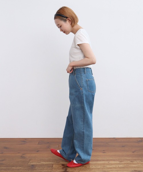 CHILD WOMAN（チャイルドウーマン）の「80/2天竺 フレンチスリーブプルオーバー（Tシャツ/カットソー・レディース・レッド/ブラック/ホワイト・FREE）」の11枚目の写真