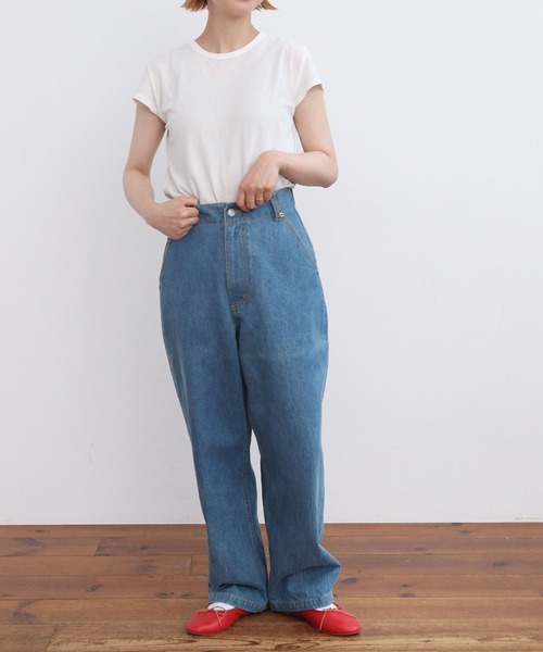 CHILD WOMAN（チャイルドウーマン）の「80/2天竺 フレンチスリーブプルオーバー（Tシャツ/カットソー・レディース・レッド/ブラック/ホワイト・FREE）」の5枚目の写真
