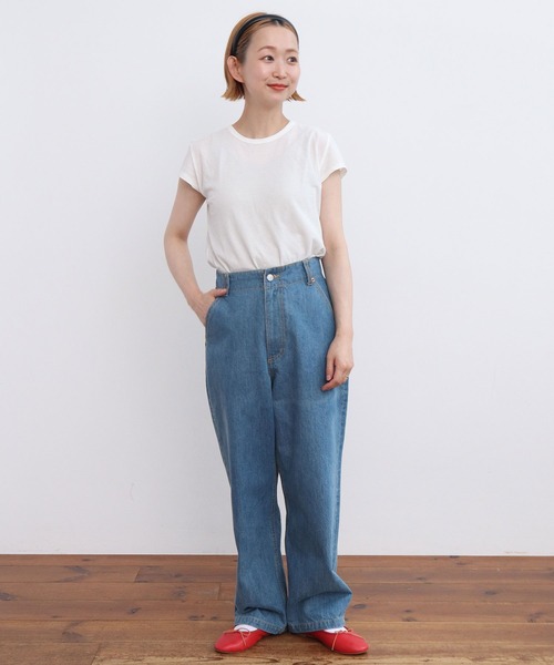 CHILD WOMAN（チャイルドウーマン）の「80/2天竺 フレンチスリーブプルオーバー（Tシャツ/カットソー・レディース・レッド/ブラック/ホワイト・FREE）」の10枚目の写真