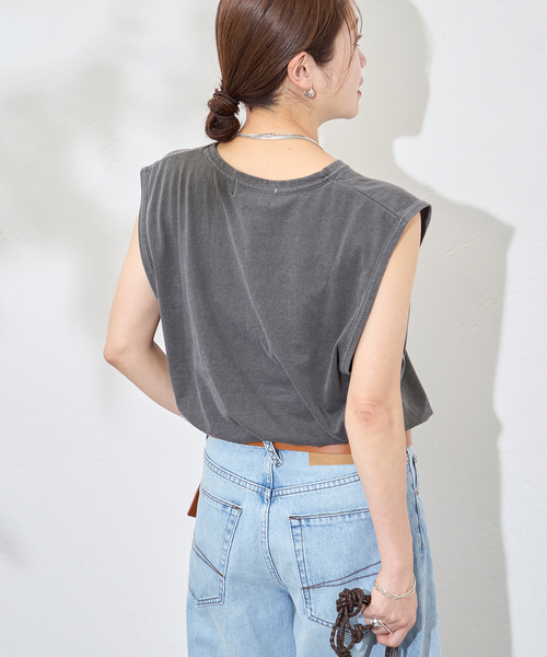 jj mercer（ジェイジェイマーサー）の「別注【J.J.Mercer / ジェイジェイマーサー】メランジN/STEE（Tシャツ/カットソー・レディース・ブラック系その他/チャコールグレー/ホワイト・FREE）」の9枚目の写真