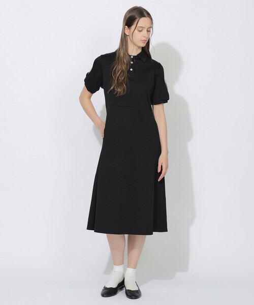 CB CRESTBRIDGE(シービークレストブリッジ)の「【Quiet checkシリーズ】ポロワンピース(ワンピース・レディース・ブラック/レッド/ブルー系その他2・M/S)」の1枚目の写真