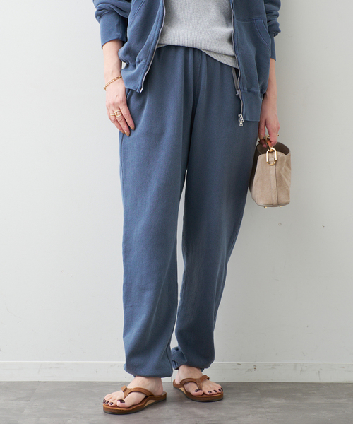 Johnbull（ジョンブル）の「【JOHNBULL/ジョンブル】SWEAT PANTS（スウェットパンツ・レディース・ベージュ/ブルー・36/38）」の2枚目の写真