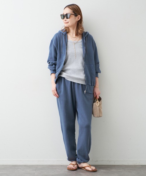 Johnbull（ジョンブル）の「【JOHNBULL/ジョンブル】SWEAT PANTS（スウェットパンツ・レディース・ベージュ/ブルー・36/38）」の4枚目の写真
