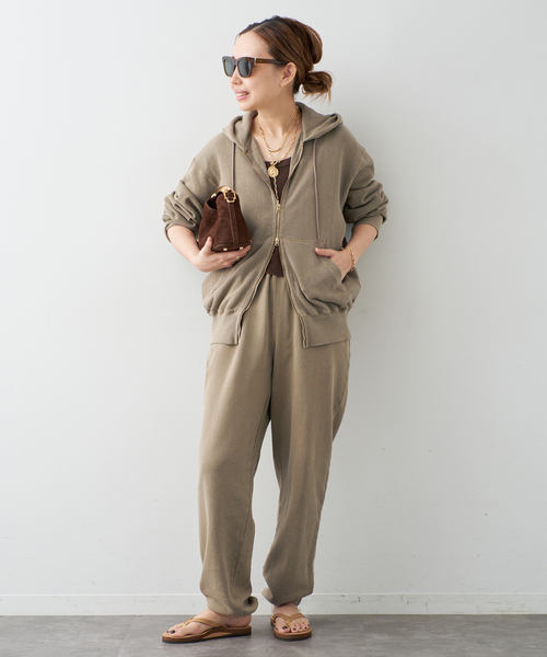Johnbull（ジョンブル）の「【JOHNBULL/ジョンブル】SWEAT PANTS（スウェットパンツ・レディース・ベージュ/ブルー・36/38）」の7枚目の写真