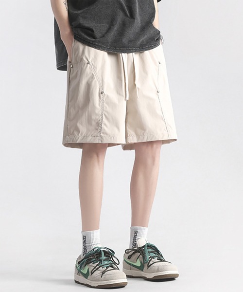 WESTBOY(ウエストボーイ)の「ストリート パネル切り替え スタッズ ワイド ショーツ WO26S14PT11(その他パンツ・メンズ・グリーン/ベージュ/ブラック・M/L/XL)」の12枚目の写真
