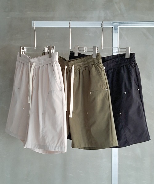 WESTBOY(ウエストボーイ)の「ストリート パネル切り替え スタッズ ワイド ショーツ WO26S14PT11(その他パンツ・メンズ・グリーン/ベージュ/ブラック・M/L/XL)」の6枚目の写真