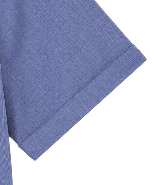 TOKYO SHIRTS（トウキョウシャツ）の「麻調合繊素材シャツワンピース 五分袖（シャツ/ブラウス・レディース・ネイビー/ブルー/オレンジ・M/L/LL）」の12枚目の写真
